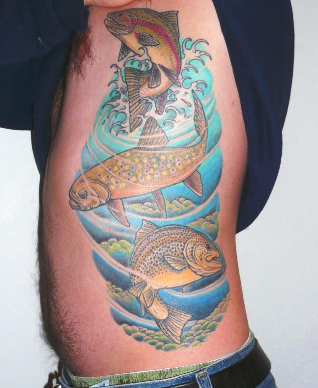Husband and wife Mandarin Fish Tattoos by Colby at Broad Street Tattoo  Parlor, Bridgewater Massachusetts : r/tattoos