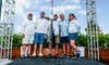 Jimmy Johnson and a group of saltwater fishing tournament anglers show of a potential world-record blackfin tuna