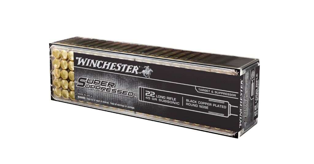 Winchester Super Suppressed 45-grain RN 22 LR ammo