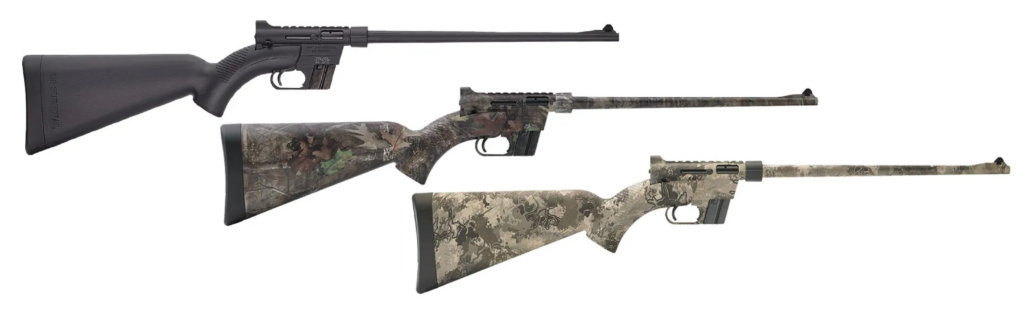 Henry H2 US Survival Rifle 22 rimfire on white background.