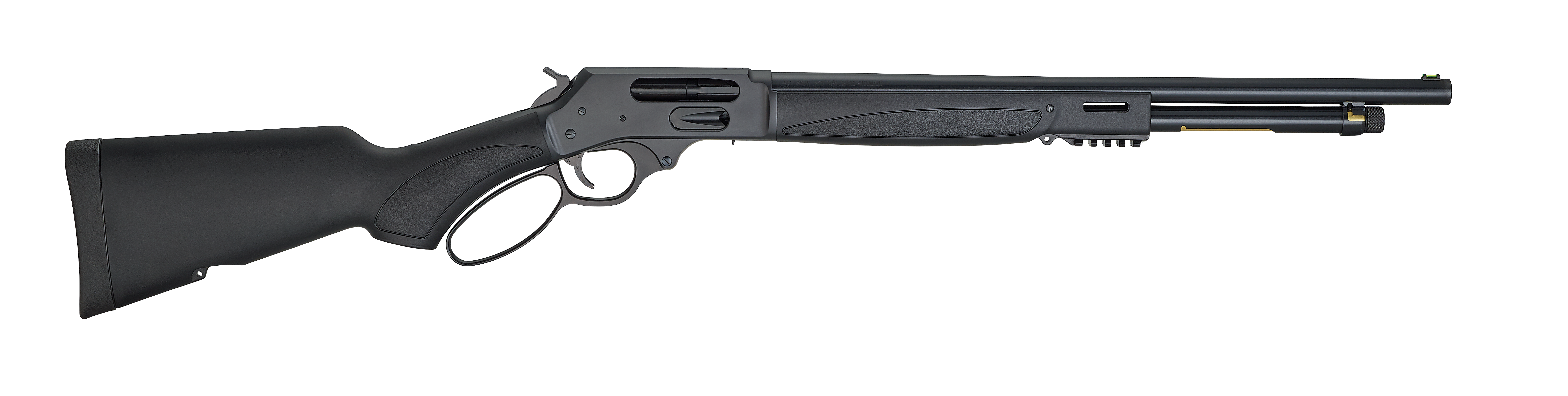 A lever-action type of shotgun.