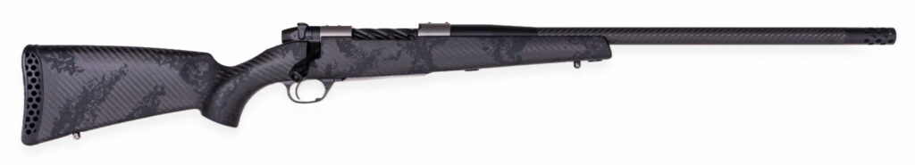 Weatherby Backcountry Guide Ti rifle on a white background. 