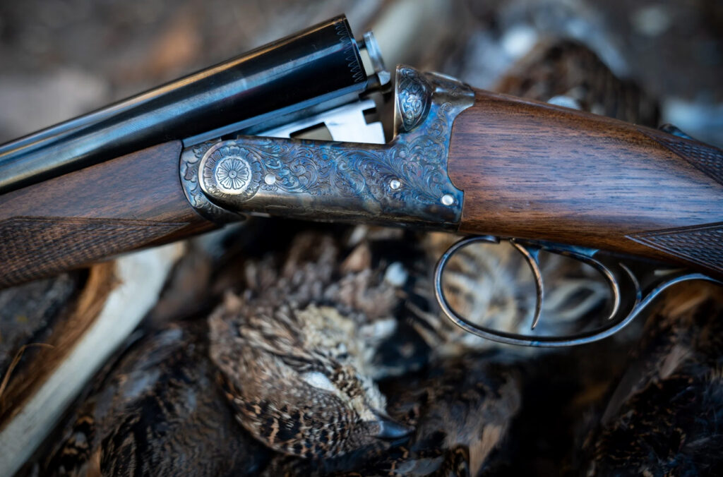 Upland Gun Company Zeus side-by-side shotgun.