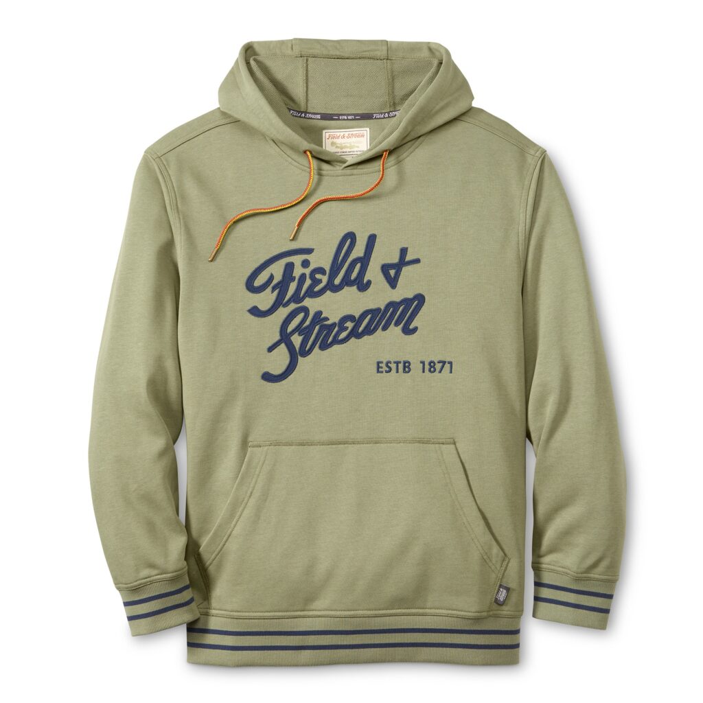 French Terry Applique Hoodie Olive