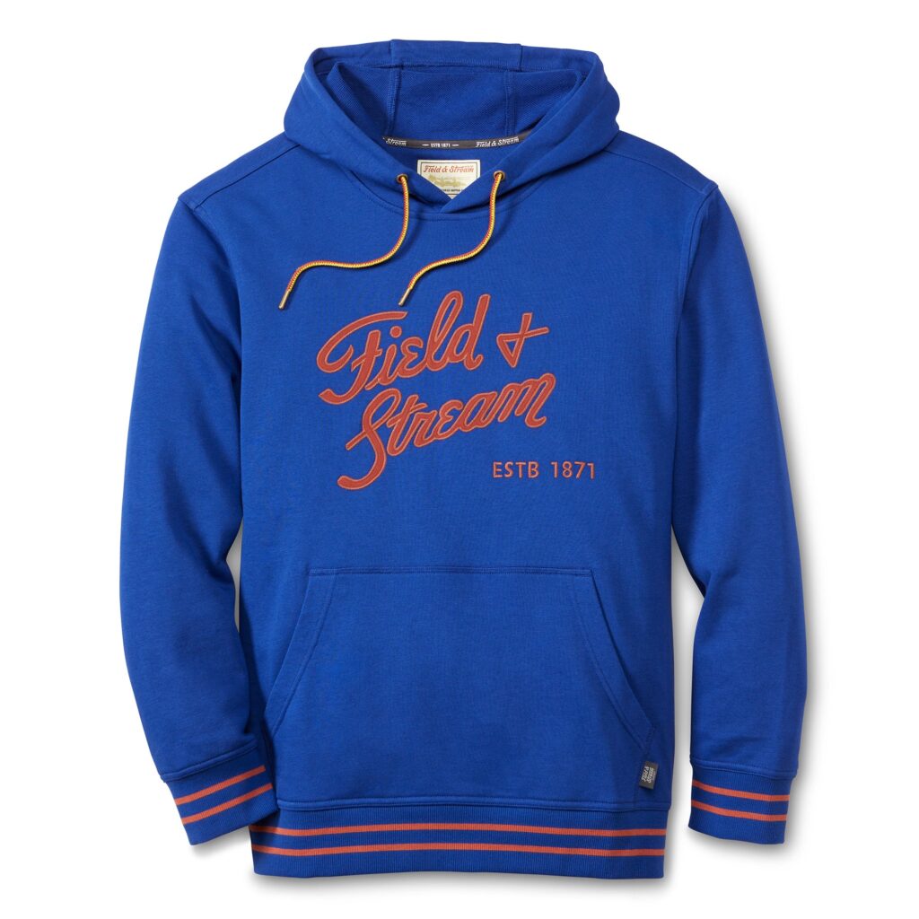 French Terry Applique Hoodie Royal Blue