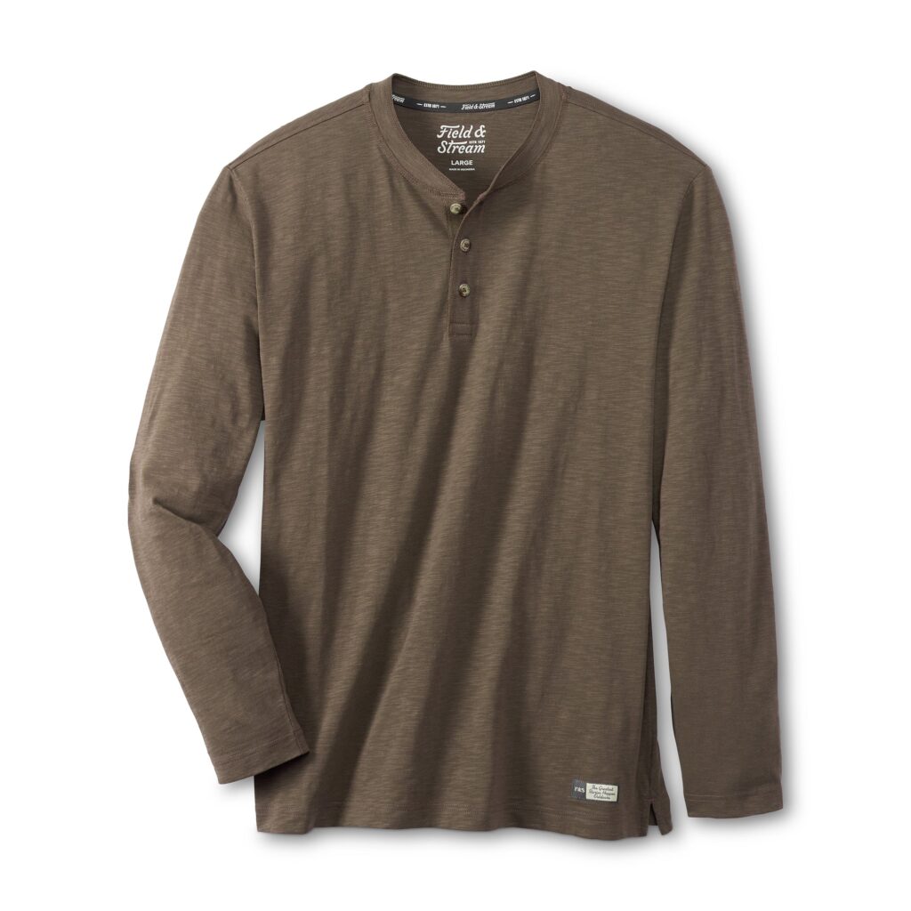 Hemingway Long Sleeve Henley Brown