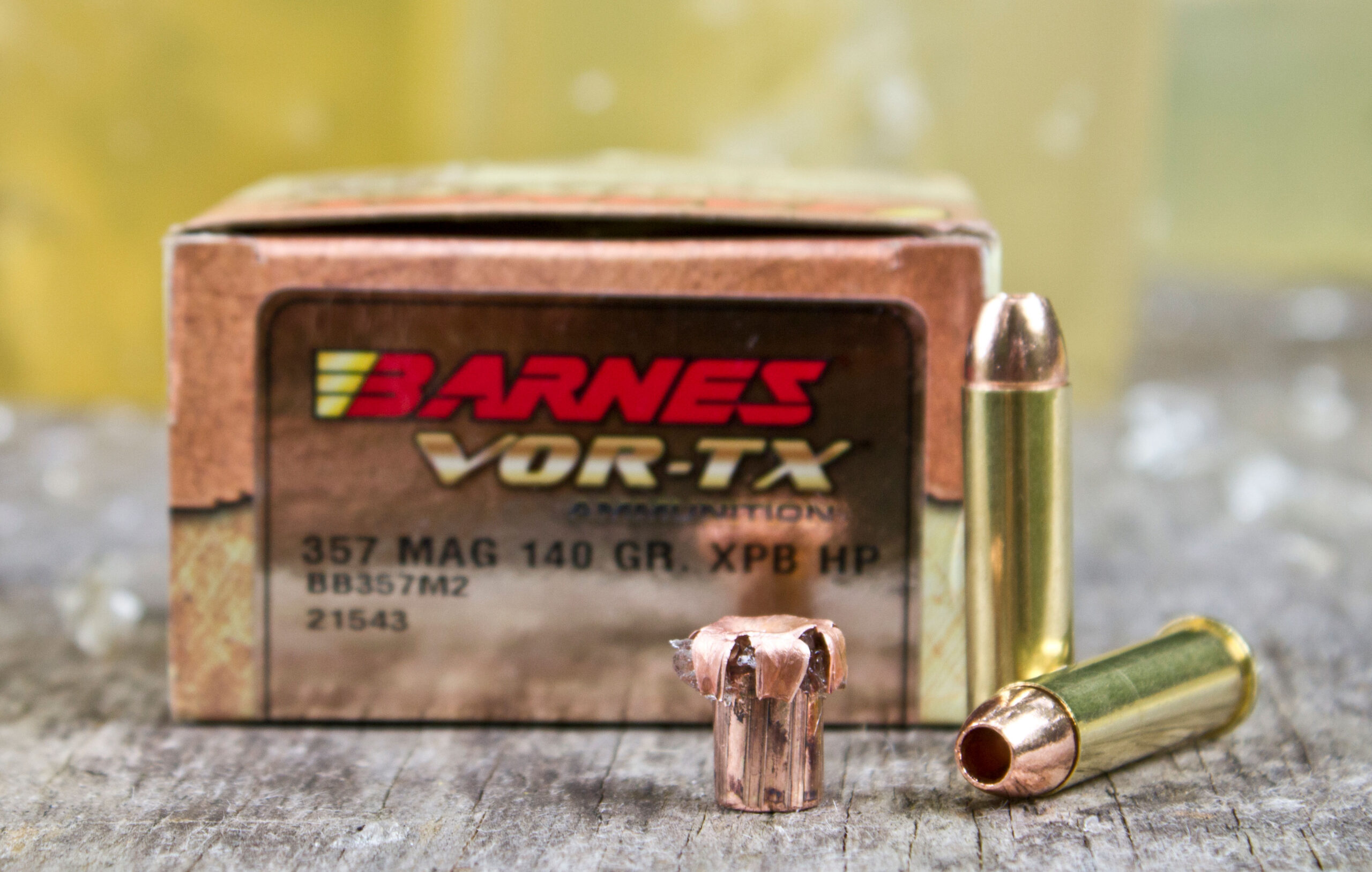 a box of 357 Magnum ammo