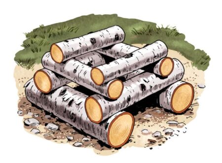 How to Build a Log-Cabin Council Fire