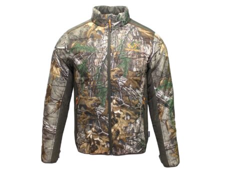 10 Things You Need To Stay Warm While Sitting In A Tree Stand Realtree Xtra camouflage insulated hunting jacket with green accents and orange zipper