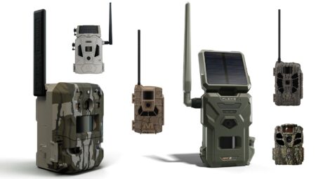 Six cellular trail cameras including solar-powered models for wildlife and hunting surveillance.