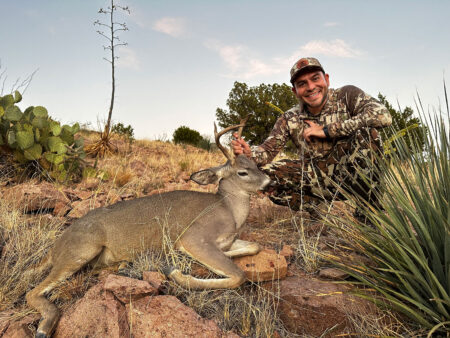 New Mexico Congressman Gabe Vasques with a Coues deer taken in his home state.