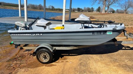 Plastic bass boat