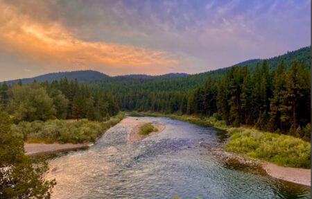 A scenic view of the Blackfoot River in western Montana.