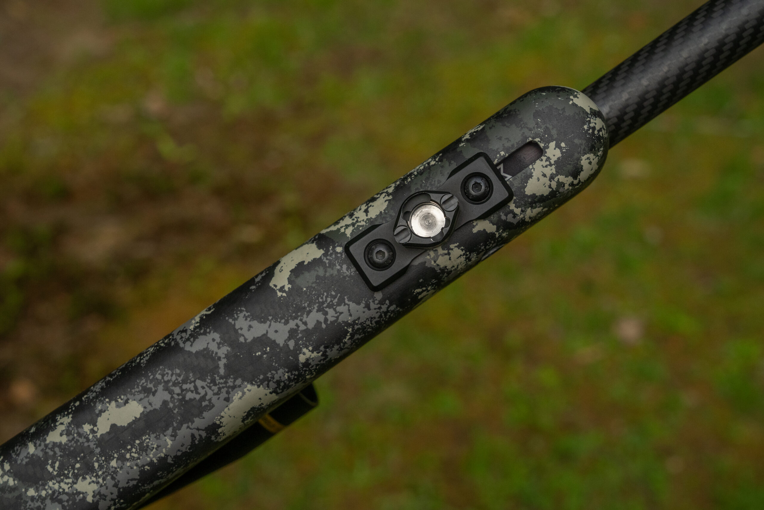 A closeup of the Springfield-Armory Boundary Carbon rifle's M-Lok rail.