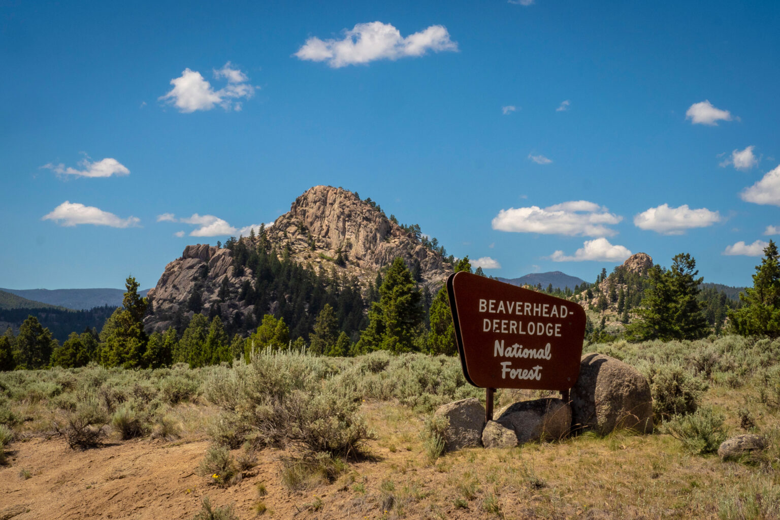 A scenic view of National Forest land in Montana.