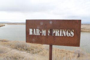 A spring-fed pond inside a Utah waterfowl refuge.
