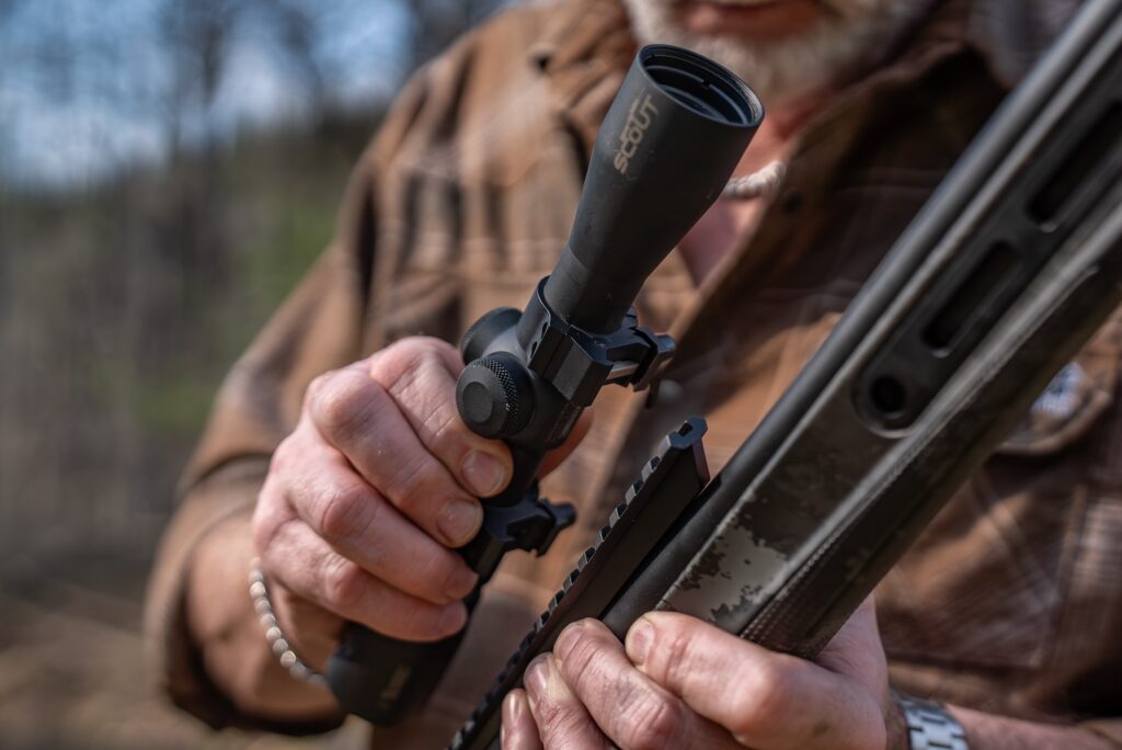 Attahcing a scope onto the Franchi MULE rifle.