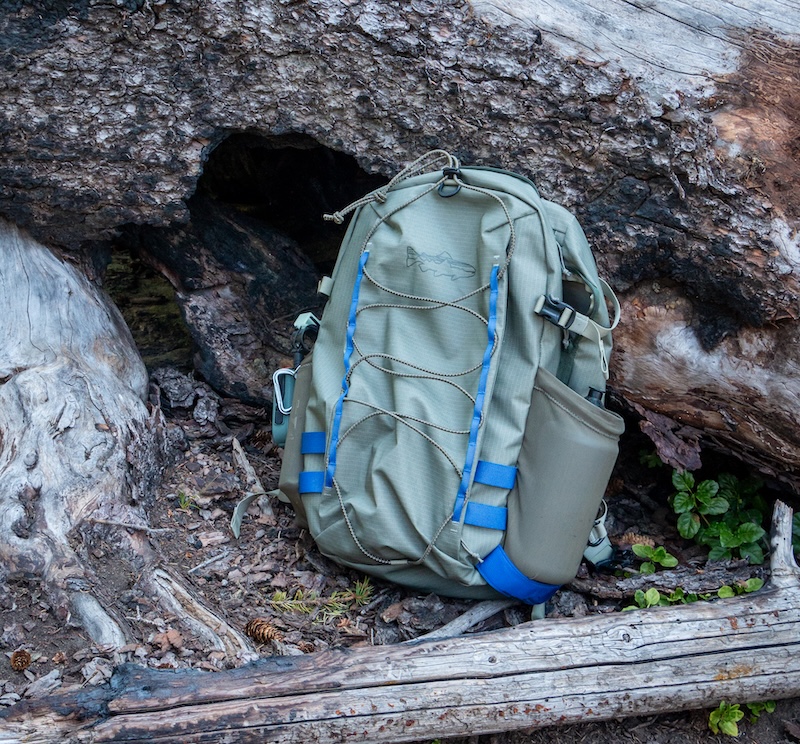 Patagonia Stealth Backpack sitting on ground