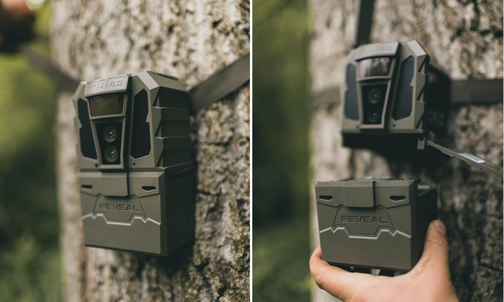 Tactacam Reveal Pro 4.0 rechargeable battery system.