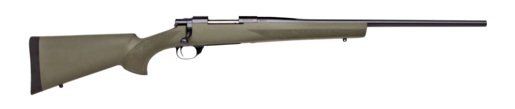Howa Hogue bolt-action rifle on white backgroud.