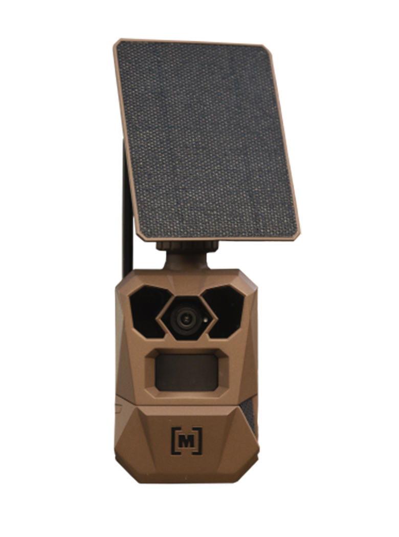 Moultrie Edge 4 Solar cellular trail camera on a white background.
