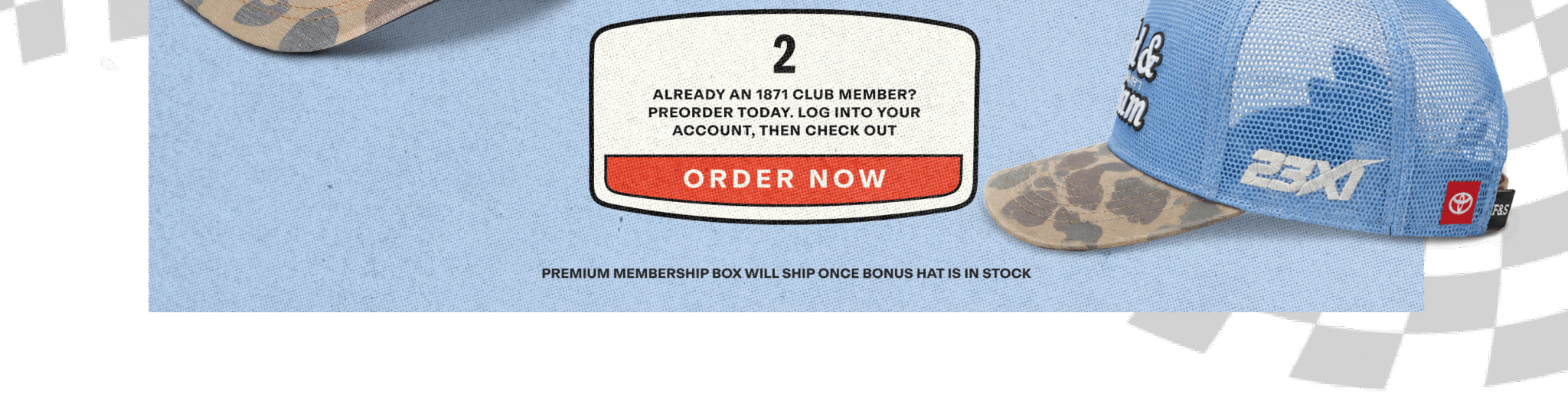 23XI special bonus hat with membership