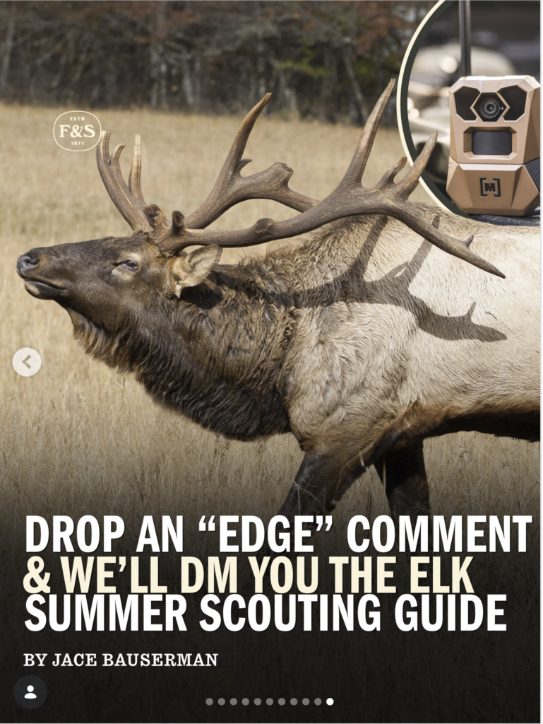instagram post on hunting elk