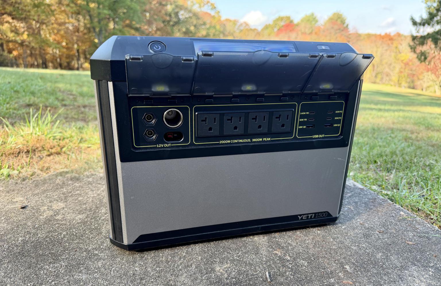 Goal Zero Yeti 1500 Portable Power Station during testing
