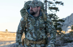Hunter wearing KUIU soft shell jacket
