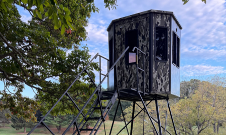 Orion 68VT Hunting Blind set up in field