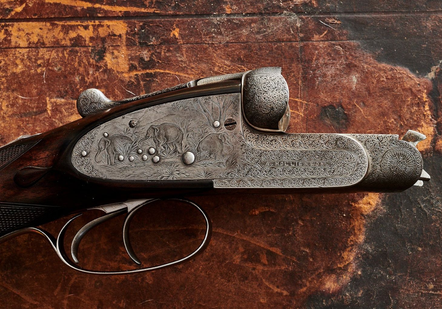 Engraved Indian elephants