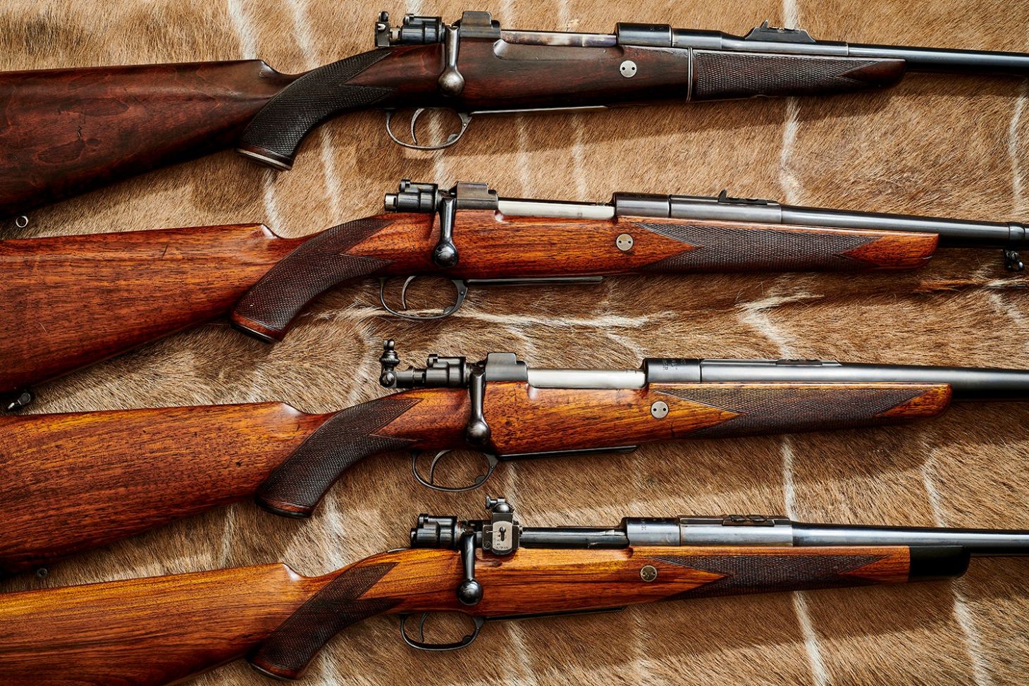 Four Rigby magazine rifles