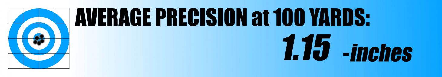 Chart showing the precision test results of the Weatherby 307 Adventure SC for best rifles of 2025. 