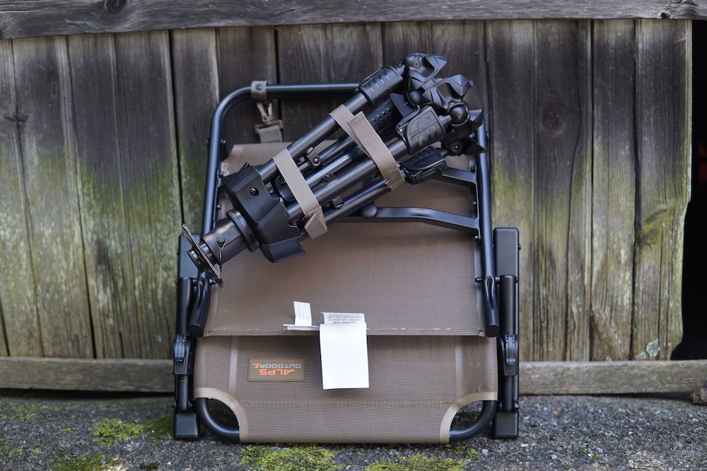 Alps OutdoorZ Stealth Hunter Deluxe Chair folded up