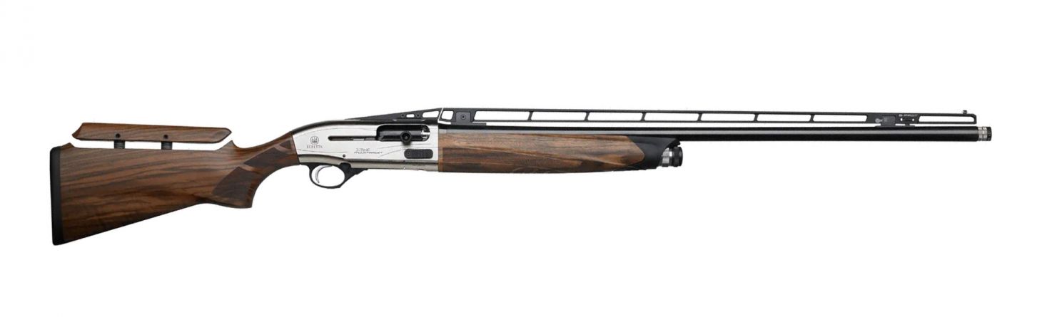 Beretta A400 Xcel Multi-Target shotgun on a white background. 