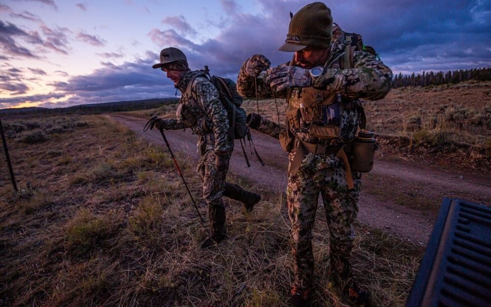 hunters heading into the elk woods