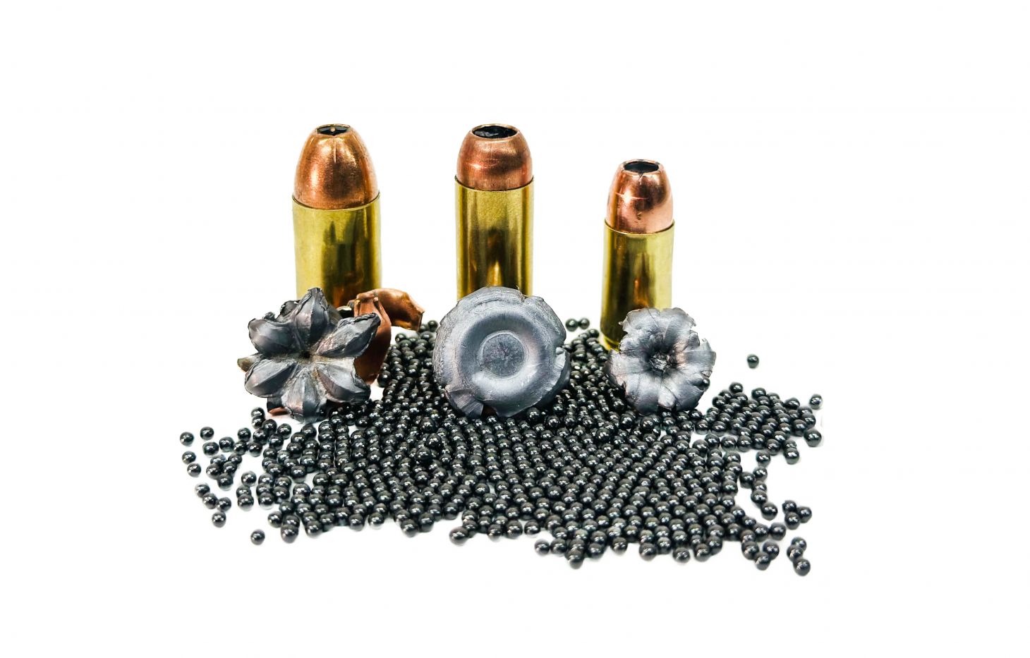 Doubletap's new SnakeShot Defense ammo on a white background. 