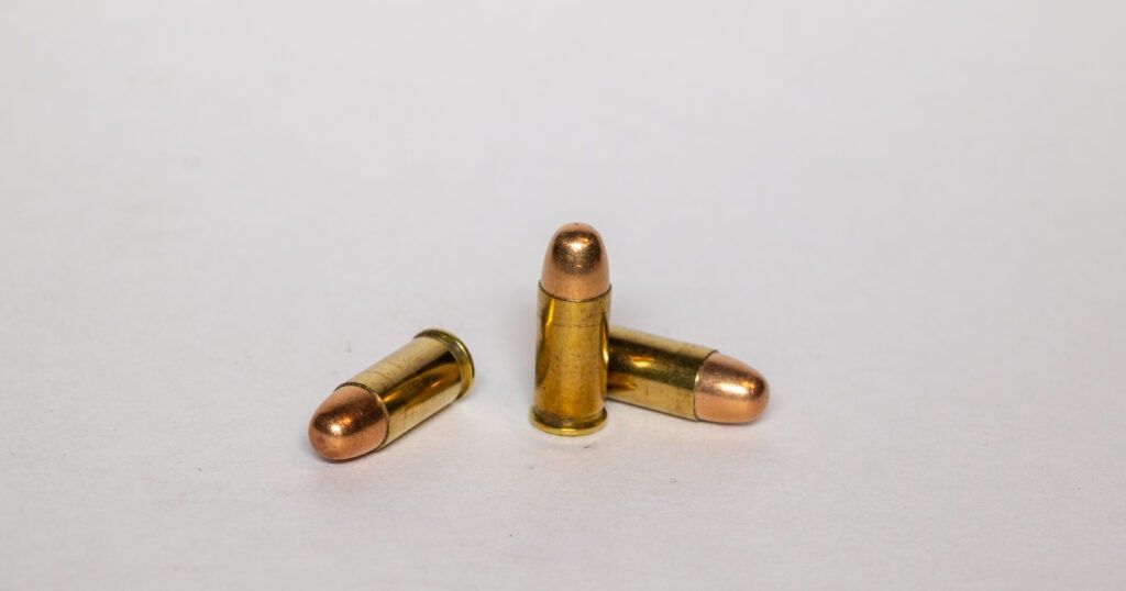 .32 ACP handgun cartridge.