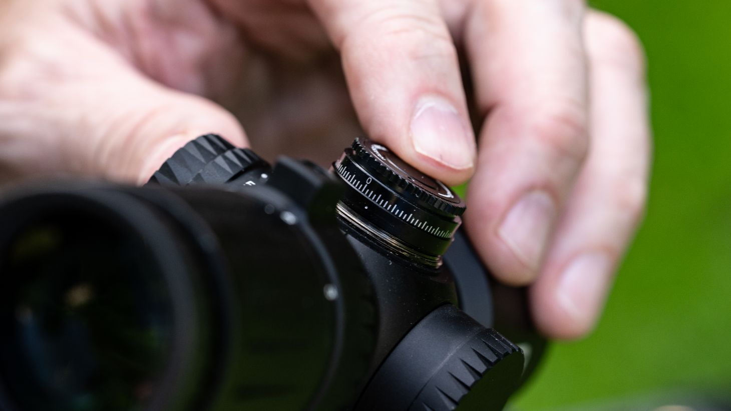 The Vudu 3-9x32 SFP has ¼ MOA reticle adjustments that can be reset to zero.