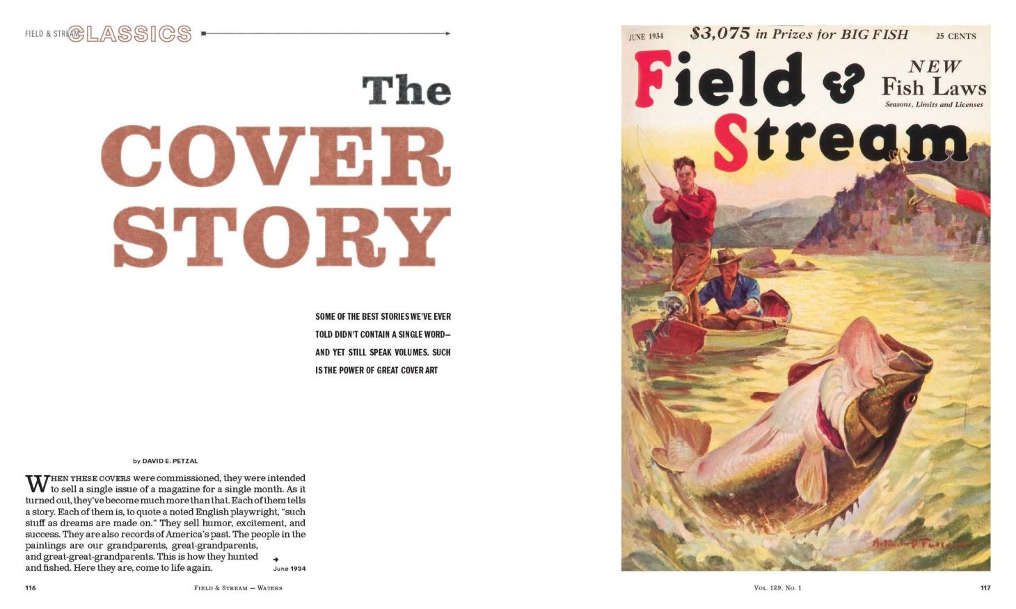 A magazine story about vintage Field & Stream covers