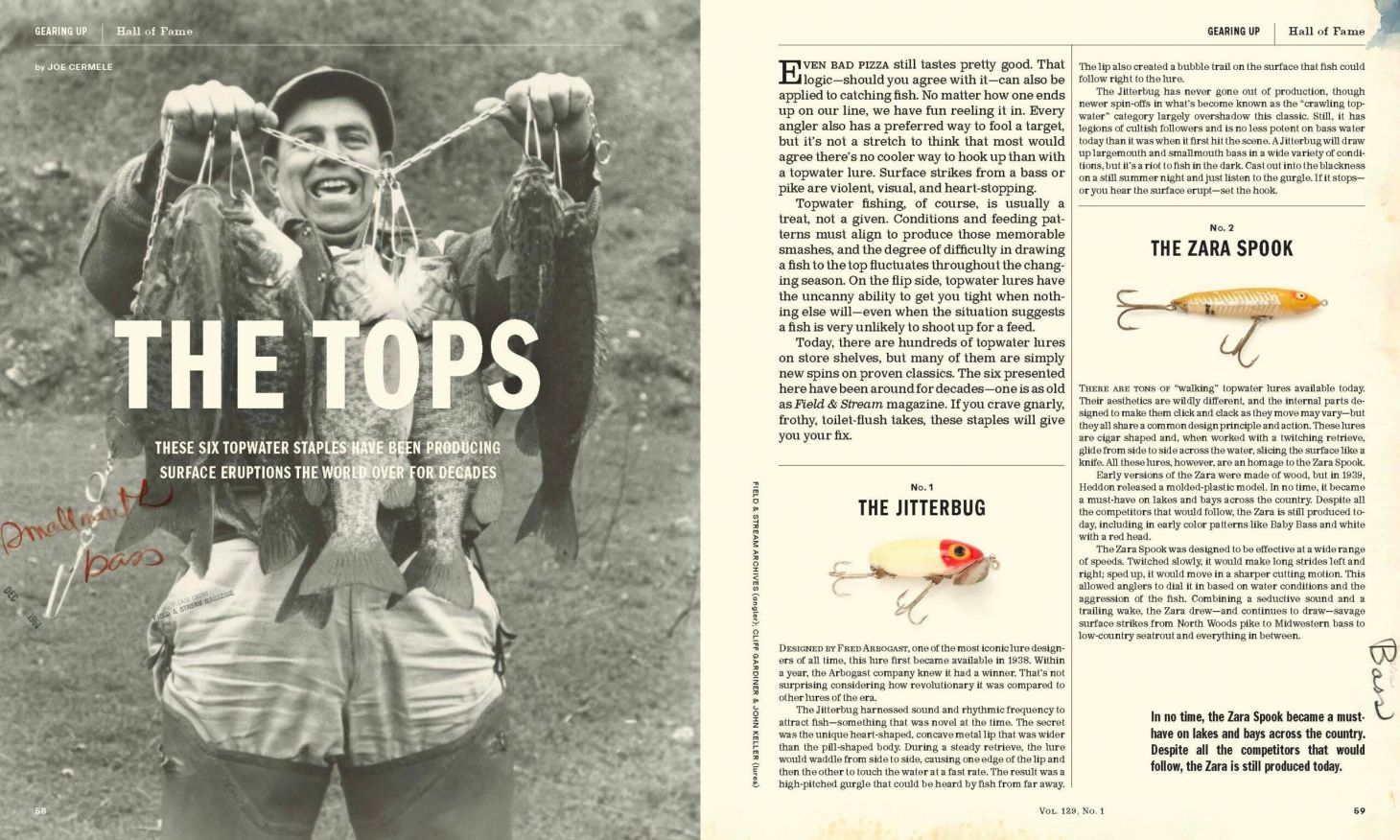 A Field & Stream magazine story about the best top water lures.