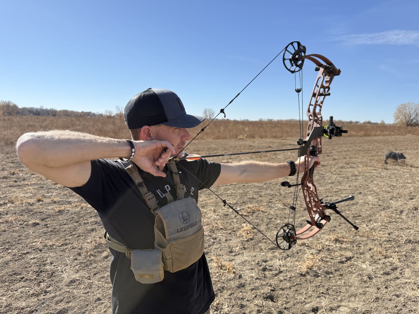 The author tests the Alpha X-3 on his home range. (Photo/Jace Bauserman)