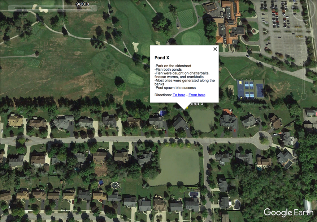 Use google earth to scout for fishing spots