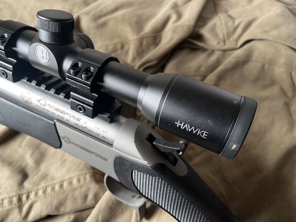 Hawke Vantage Scope mounted on rifle