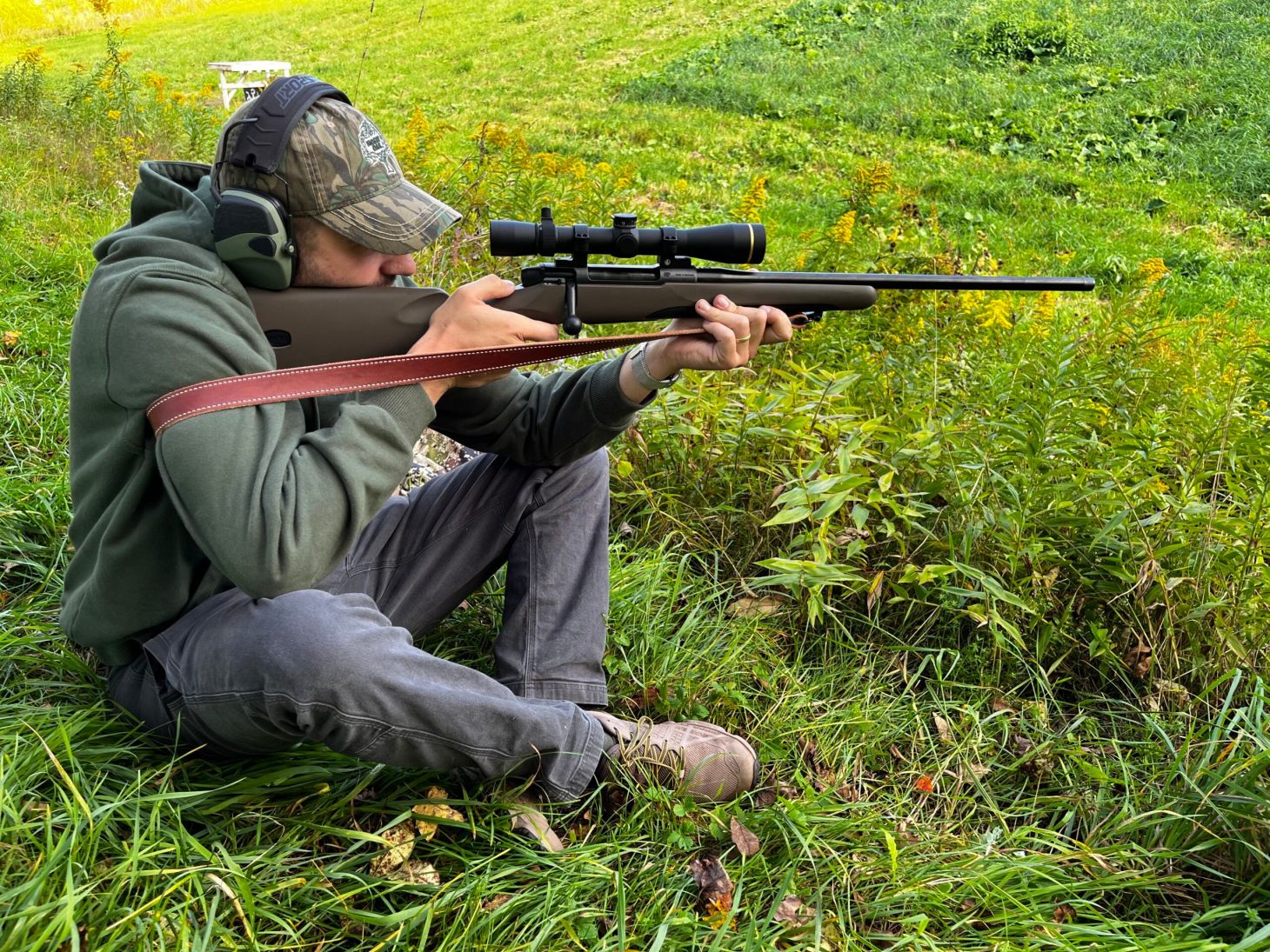 Shooter using Montana Sling in a sniper position