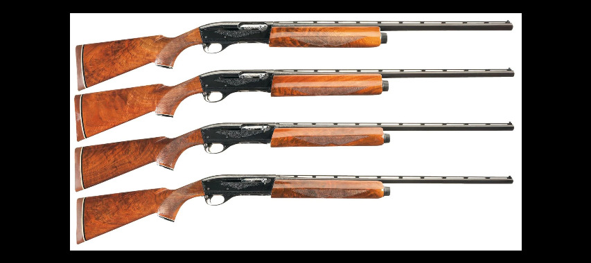 A matched set of Remington 1100s, including 12, 20, 28, and .410.