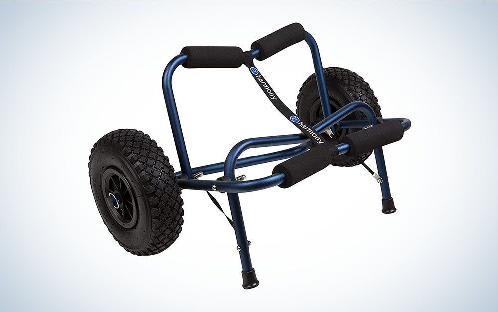 Black and blue boat cart