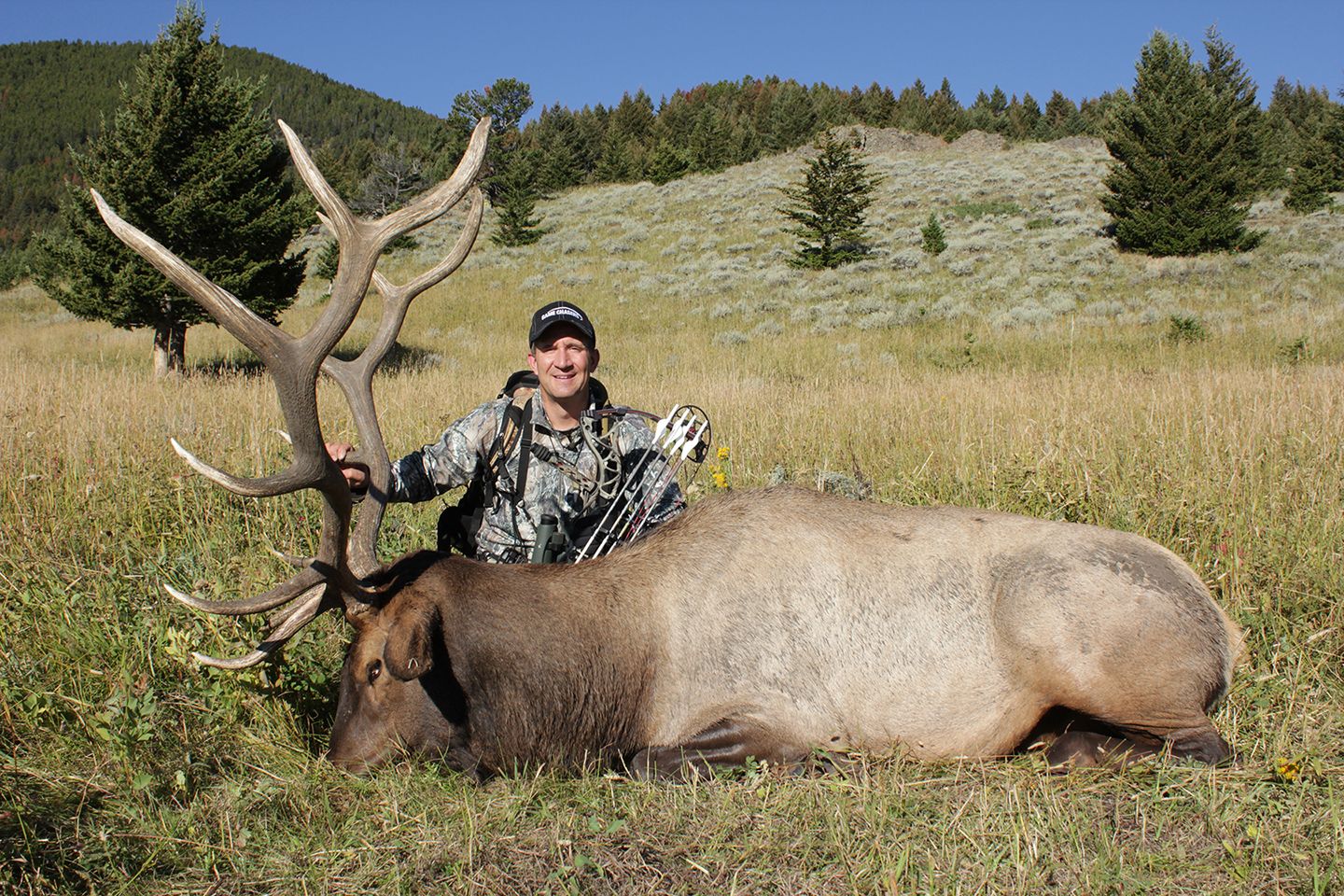 Scott Haugen with a giant bull elk