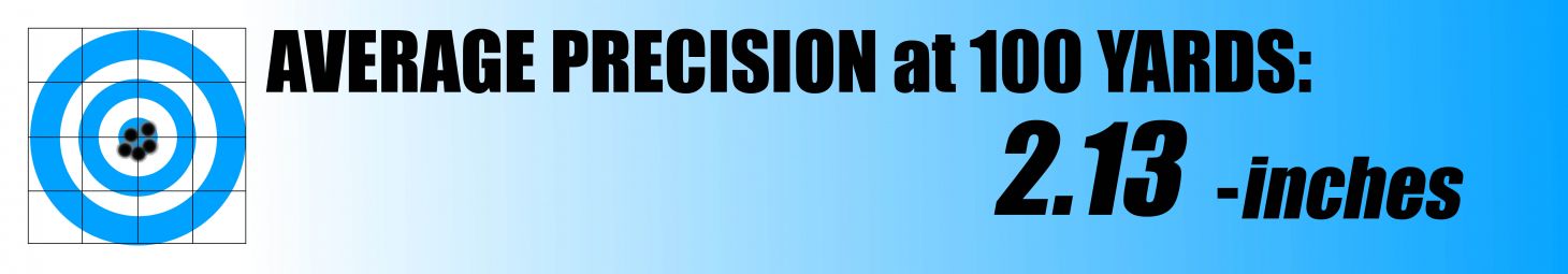 Chart of the precision results of the Marlin 1895 Trapper for best rifles of 2025.