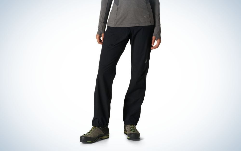 Mountain Hardwear WomenÃ¢€™s Stretch Ozonic Pant are the best rain pants for women.